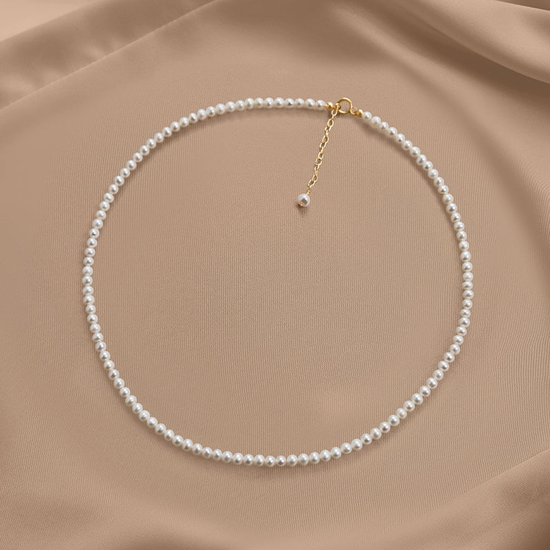 Natural freshwater pearl necklace BABY beads millet beads neck joint niche luxury collarbone chain XL054