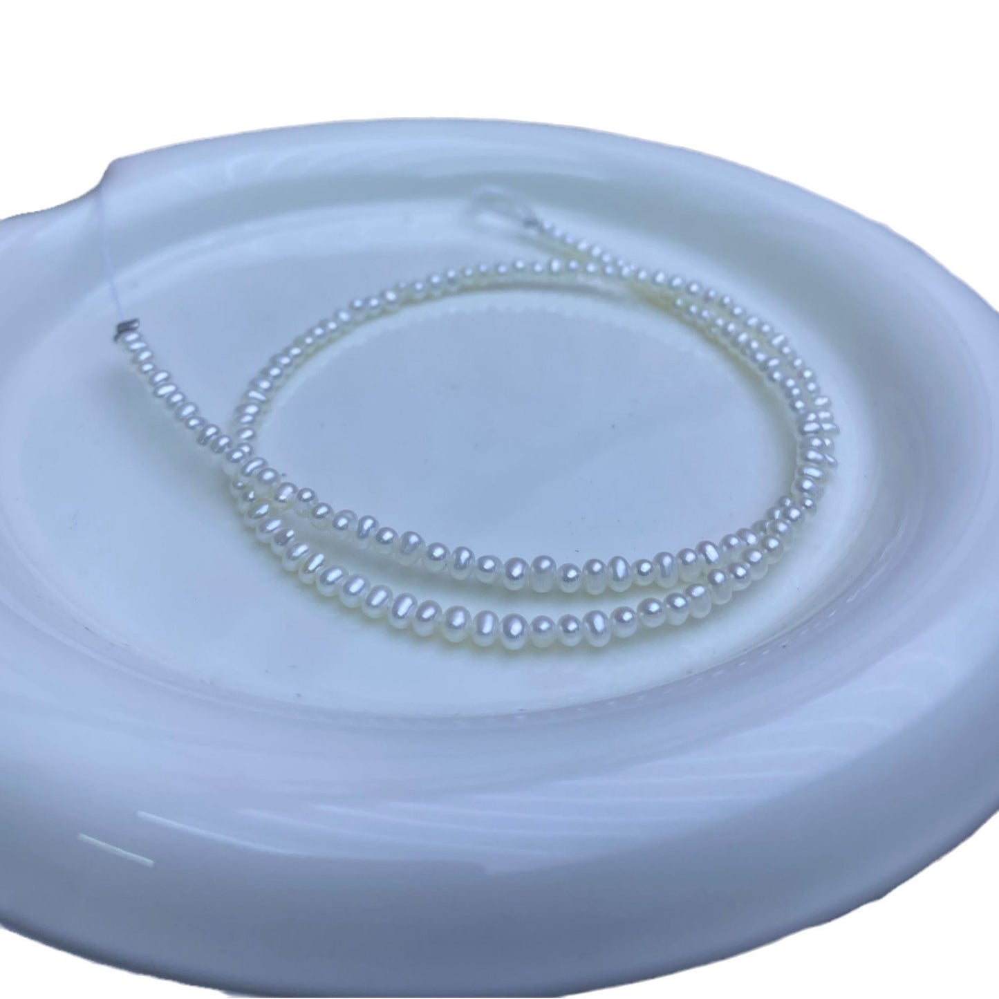 1156 cost-effective 2-3mm strong light, round small pearl natural fresh water, pearl necklace work in progress