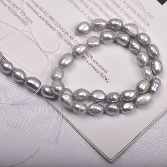 1325 Baroque, special-shaped 8-9mm gray small stone shape natural freshwater pearl DIY accessories