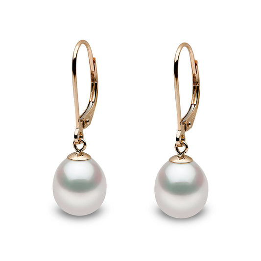 9Mm Natural Freshwater Pearl Ladies Pearl Earrings 925 Silver Earrings