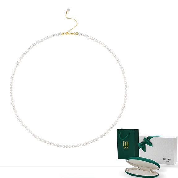 Rice Pearl Necklace18k Gold Natural Freshwater Baby Pearl Necklace