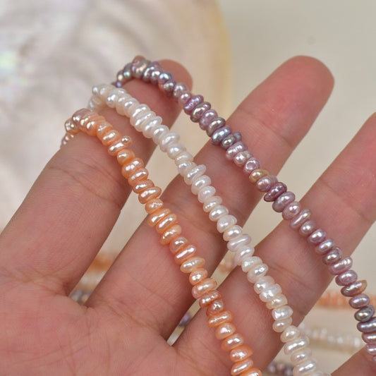 1255 4-5mm Irregularly Stacked Baroque Natural Freshwater Real Pearl Small Pearl Jewelry Accessories Necklace Material