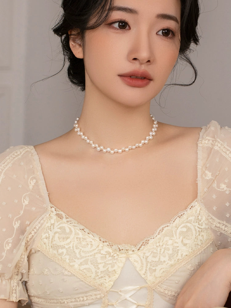 Natural Pale Flame Pearl Necklace Women's Design Chain Jewelry Collar Women's