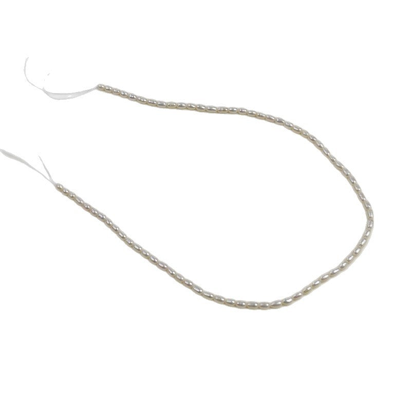 1015 Zhuji pearl 39cm natural pearl 3-3.5 m light grain rice beads loose beads handmade freshwater pearls seedless beads