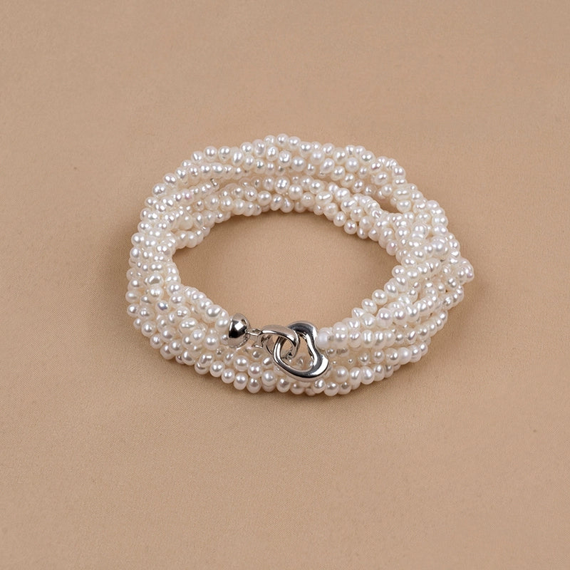 Jewelry outer single natural pearl multi-layer necklace Japanese and Korean versatile temperament personalized collarbone chain neck chain XL012