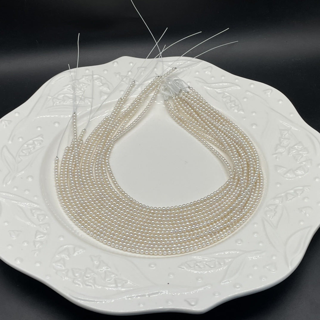 Supply freshwater pearl necklace, freshwater pearl 3-4mm round beads factory direct sales