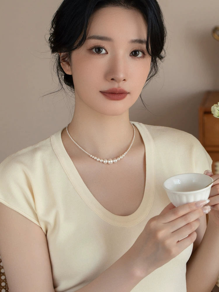 Shijia Pearl Necklace Versatile Premium Chain 2024 New