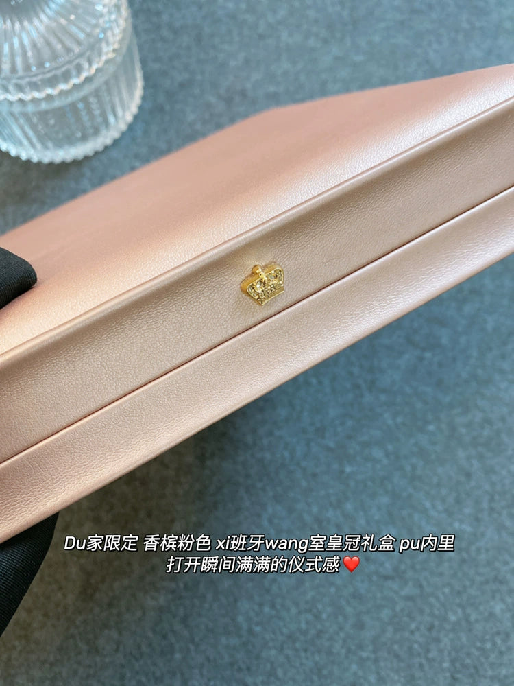 Akoya Pink Pearl Necklace Feminine Gentle Celebrity Strong Light Full Diamond Magnetic Buckle Clavicle Chain