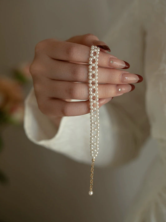 Pearl Bracelet Women's Gift Girlfriend Bracelet Lace Bracelet Ins Design Sense Jewelry