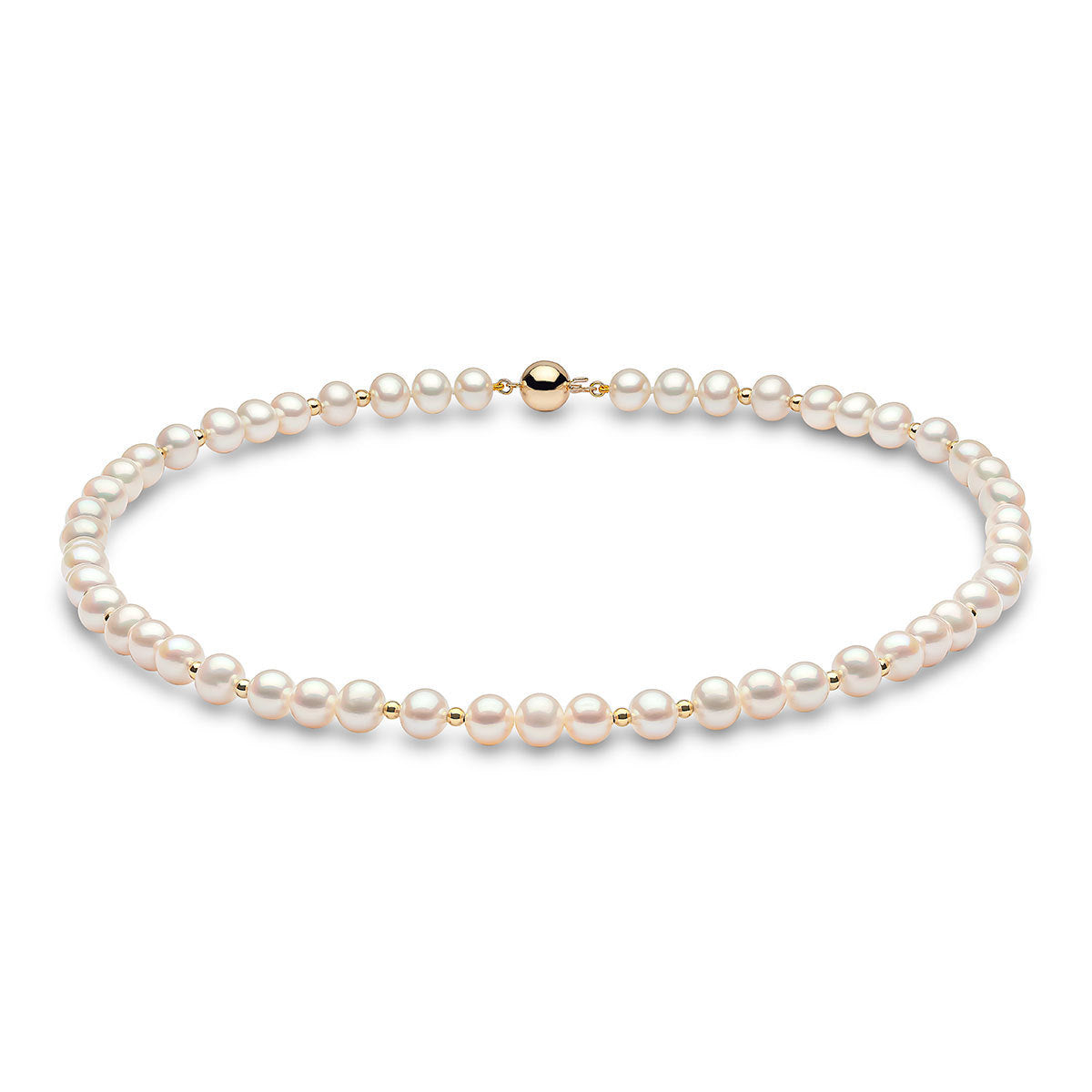 7.5-8 mm pearl necklace mother style, natural freshwater pearl women's neck chain birthday mother's day gift long