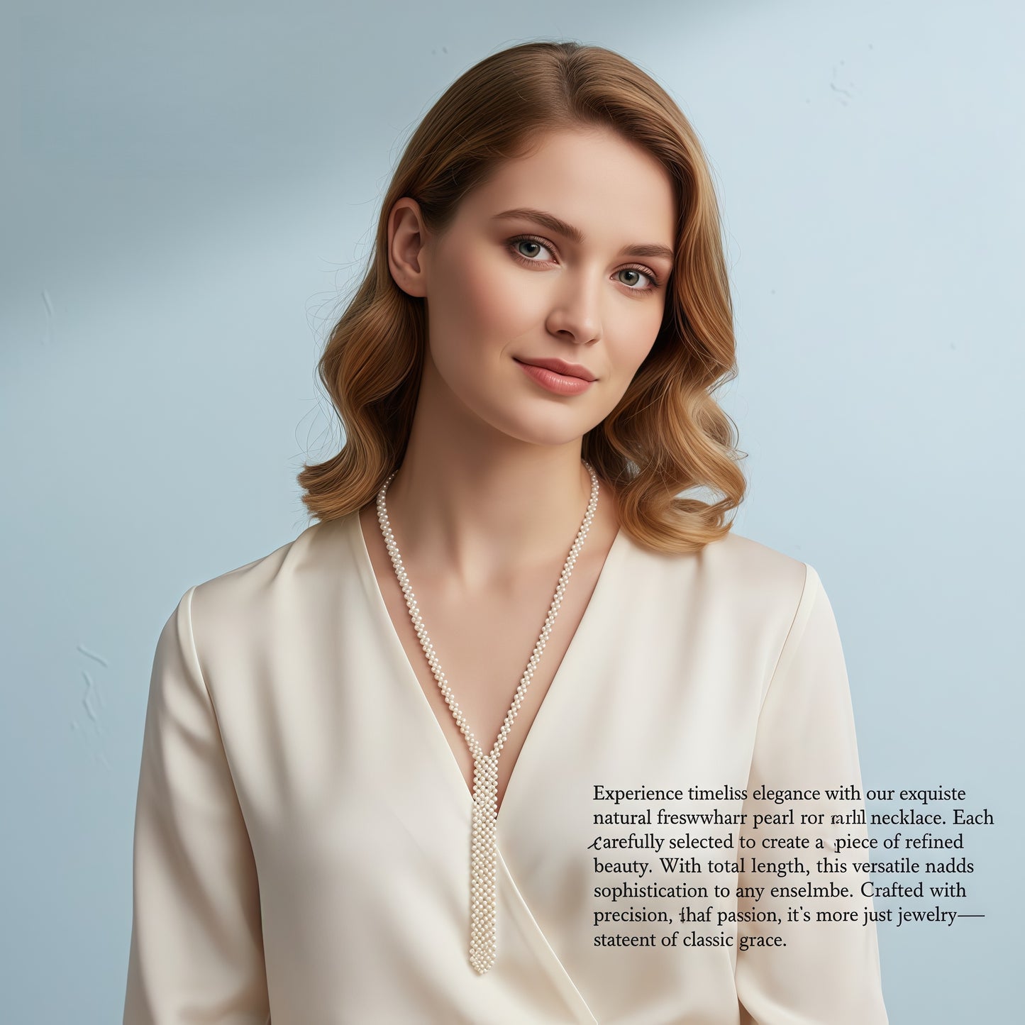 Natural Freshwater Pearl Necklace Tie