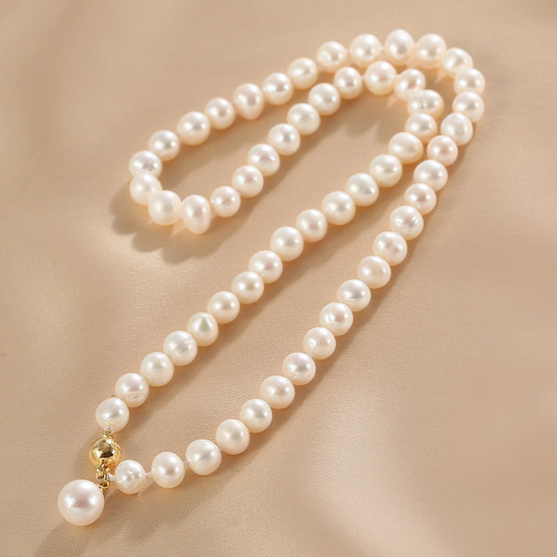 Freshwater Pearl Necklace Women's Cheongsam Neck Chain Sweater Chain