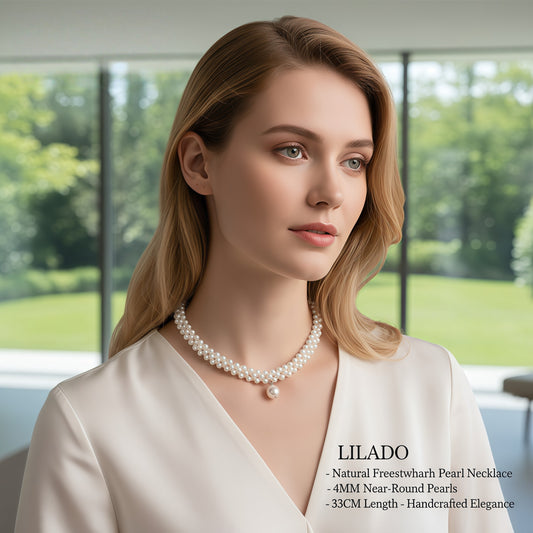 925 silver natural pearl choker