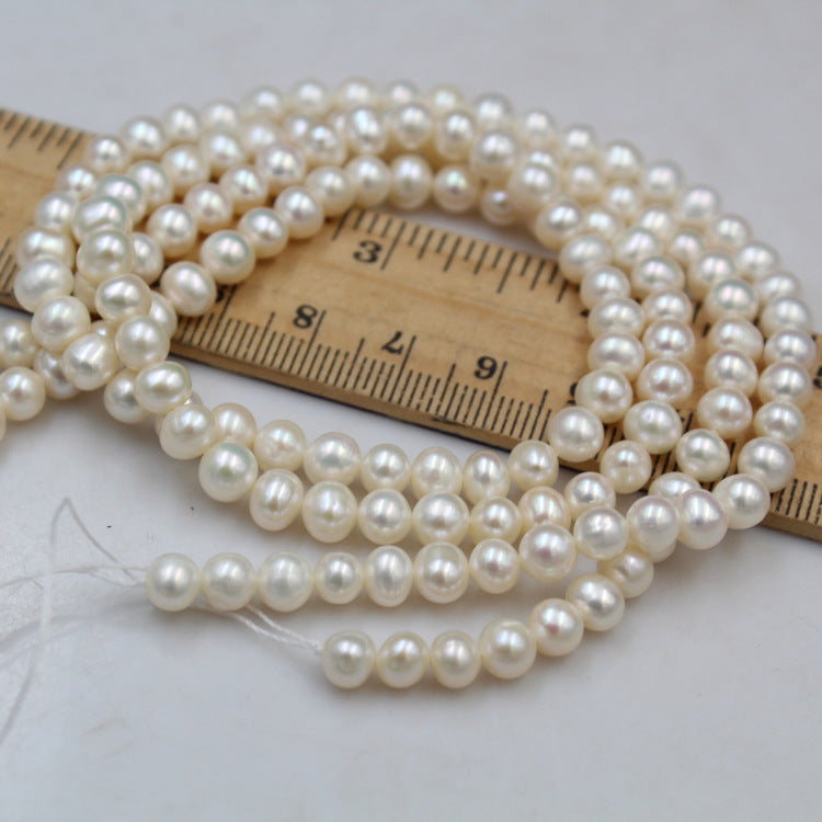 1194 Nuclear-free natural freshwater pearls, near round pearls, loose beads, manufacturers wholesale DIY jewelry production materials
