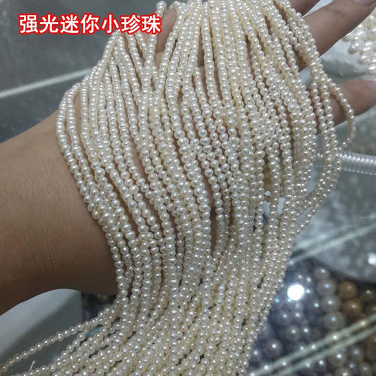 1116  Natural freshwater strong light very fine pearl 3-4mmDIY loose bead accessories