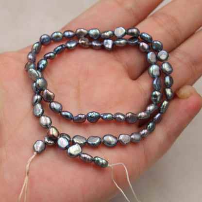 1318 Natural Peacock Green Black Freshwater Pearl DIY Jewelry Accessories
