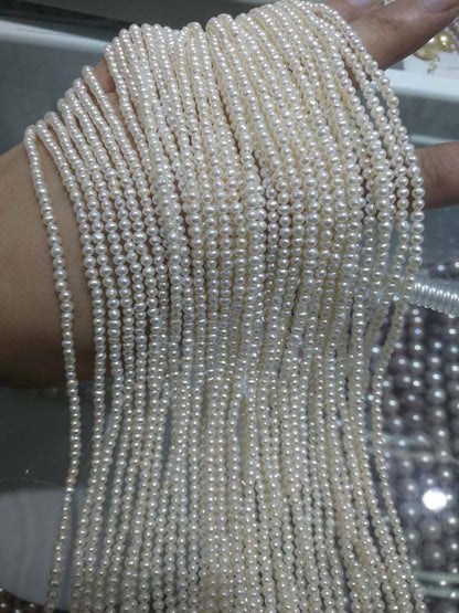 1116  Natural freshwater strong light very fine pearl 3-4mmDIY loose bead accessories
