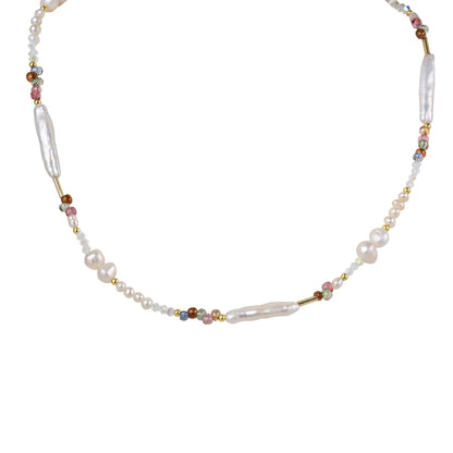 Natural Baroque Pearl Bracelet Necklace Set Colored Necklace