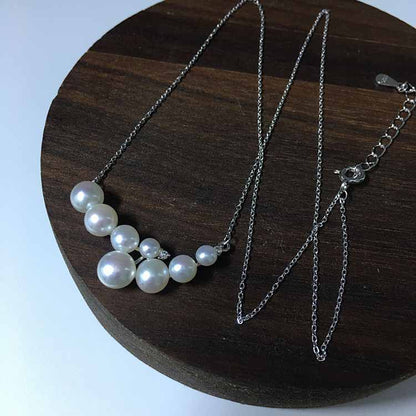 The new multi-bead S925 silver tian ran freshwater pearl necklace set