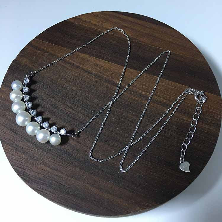 The new multi-bead S925 silver tian ran freshwater pearl necklace set