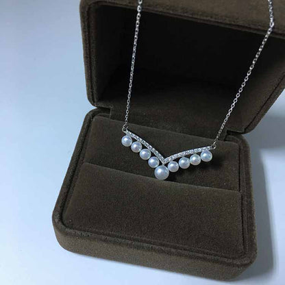 The new multi-bead S925 silver tian ran freshwater pearl necklace set