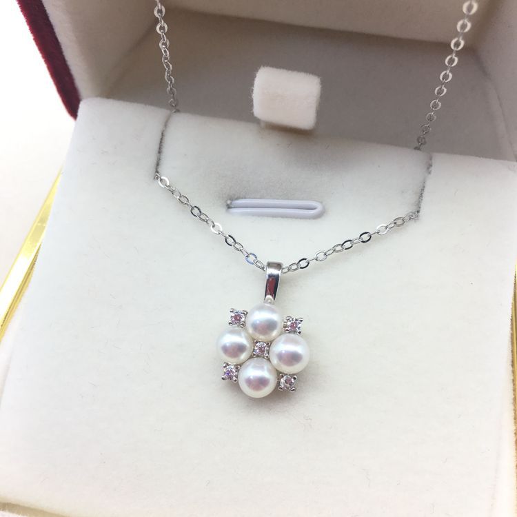 The new multi-bead S925 silver tian ran freshwater pearl necklace set