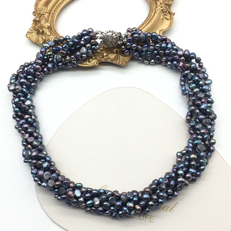 multi-layer baroque tian ran freshwater pearl necklace