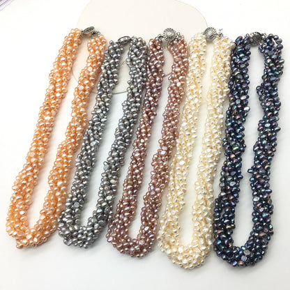 multi-layer baroque tian ran freshwater pearl necklace