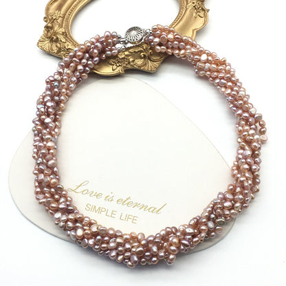 multi-layer baroque tian ran freshwater pearl necklace