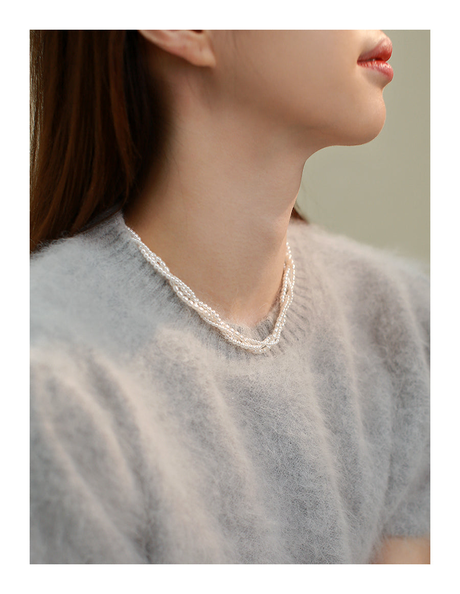 Multi-layer pearl necklace women's 2025 new popular neck chain