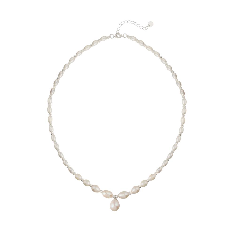 natural pearl necklace French high-end rice beads neck chain