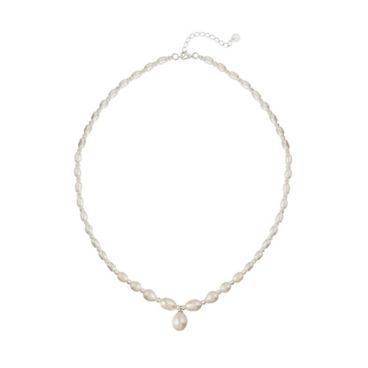 natural pearl necklace French high-end rice beads neck chain