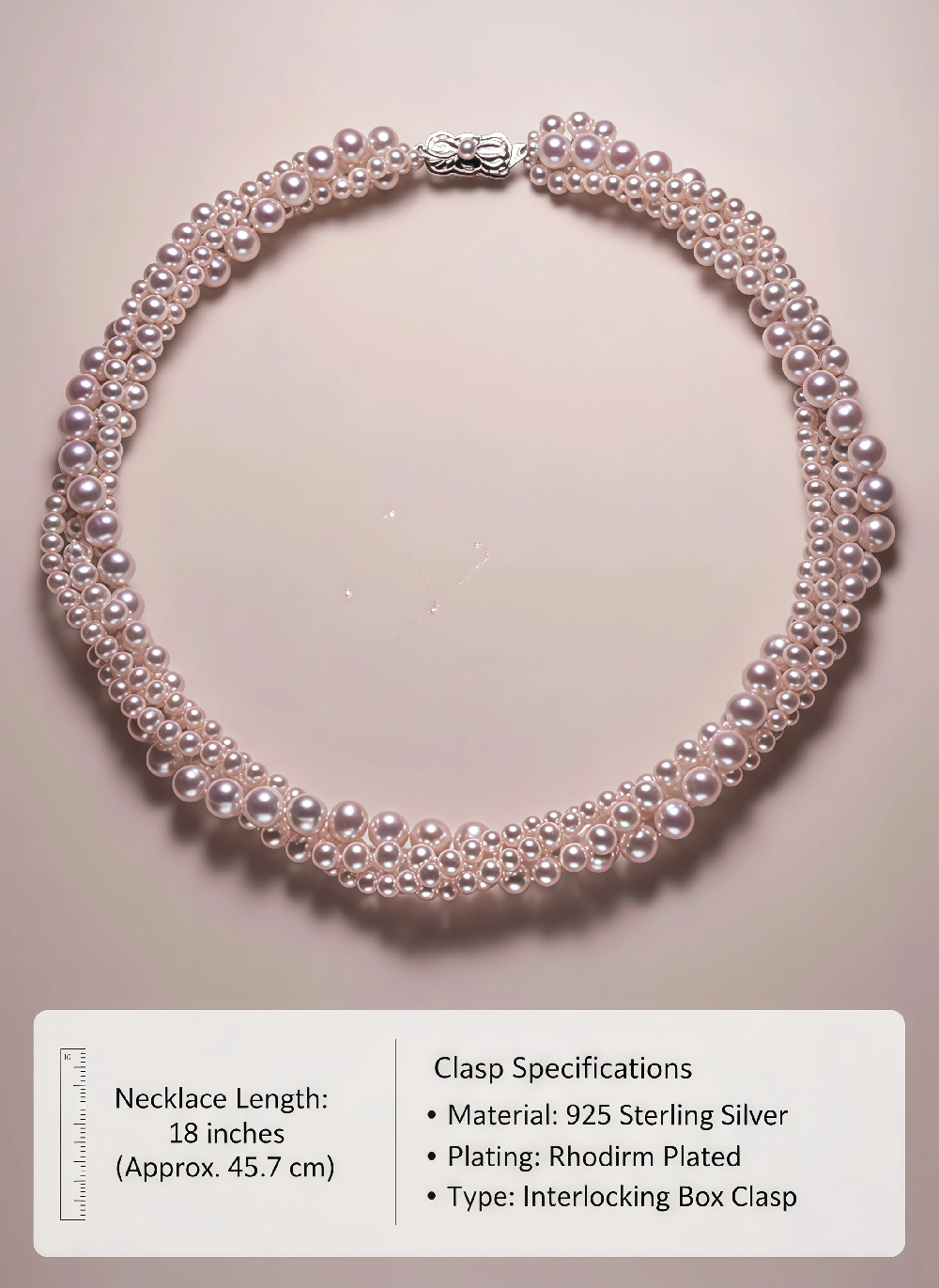 Pearl Necklace Four Layers