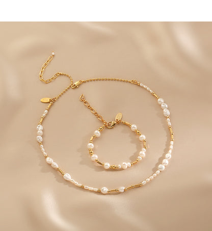 Vintage Fashion Baroque Freshwater Pearl Necklace for women