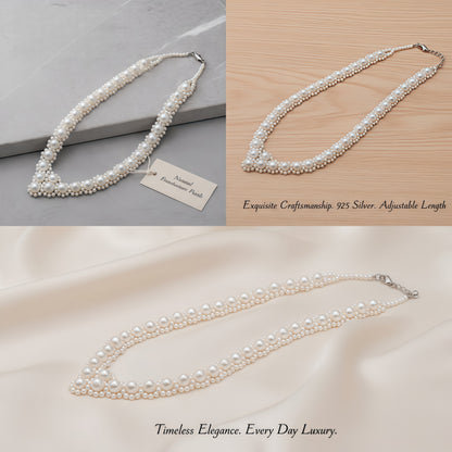 Natural freshwater pearl love necklace