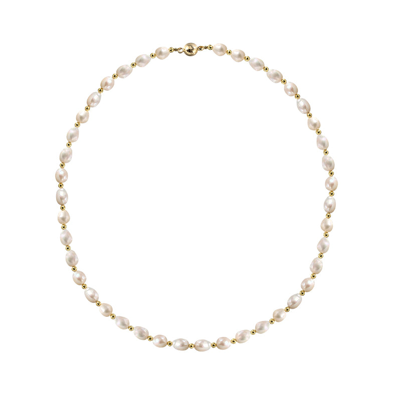 Natural pearl necklace, baroque pearl collarbone chain fashion, neck chain