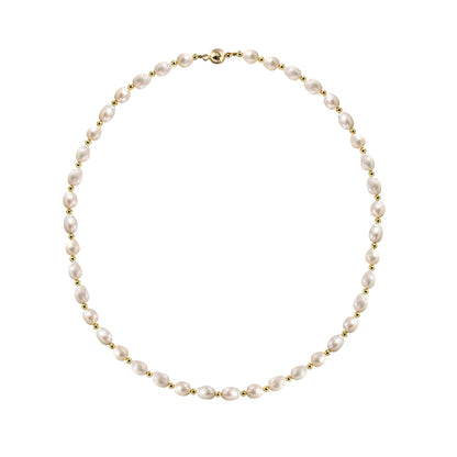 Natural pearl necklace, baroque pearl collarbone chain fashion, neck chain