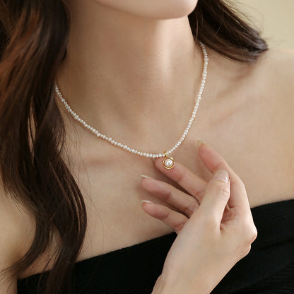 Natural freshwater pearl necklace women's fashion jewelry