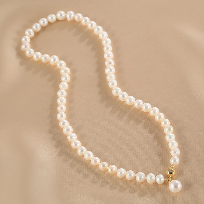 Freshwater Pearl Necklace Women's Cheongsam Neck Chain Sweater Chain
