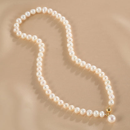 Freshwater Pearl Necklace Women's Cheongsam Neck Chain Sweater Chain