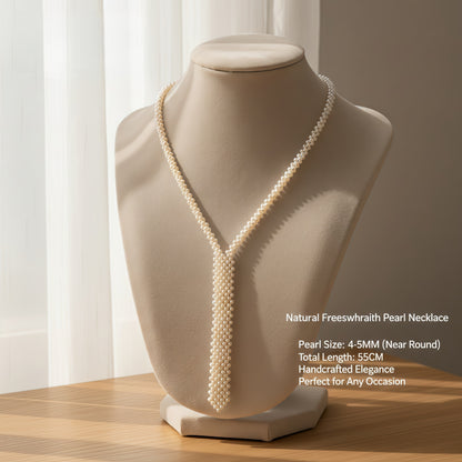 Natural Freshwater Pearl Necklace Tie