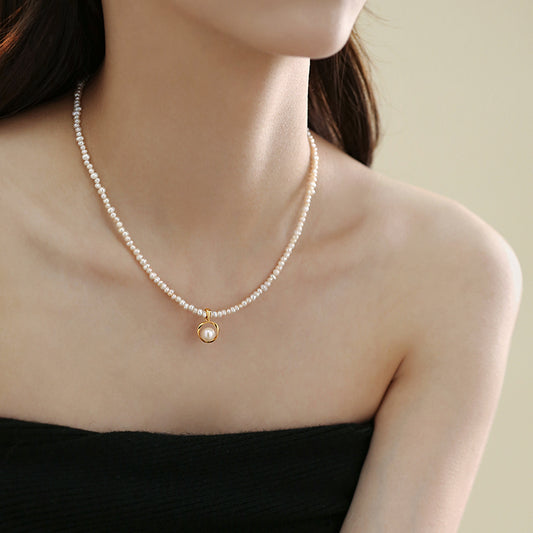 Natural freshwater pearl necklace women's fashion jewelry