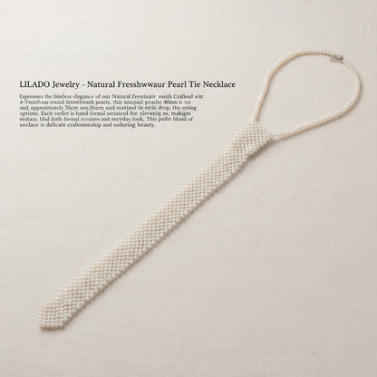 Hand-woven pearl tie
