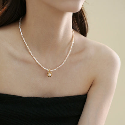 Natural freshwater pearl necklace women's fashion jewelry