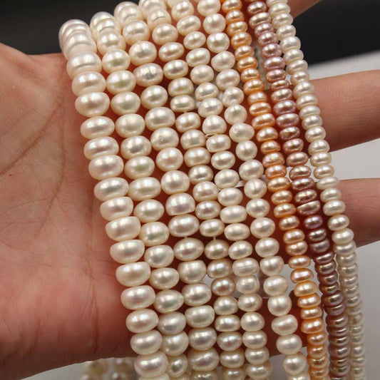 1228 natural freshwater pearls 5-9mm strong light flat beads DIY jewelry accessories handmade beaded loose beads