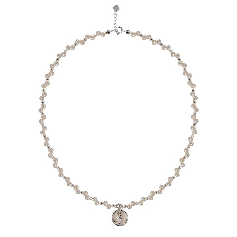 Natural Pearl Necklace Women's French Design