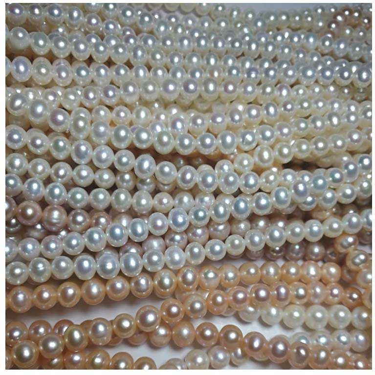 1194 Nuclear-free natural freshwater pearls, near round pearls, loose beads, manufacturers wholesale DIY jewelry production materials