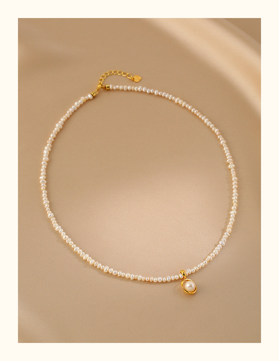 Natural freshwater pearl necklace women's fashion jewelry