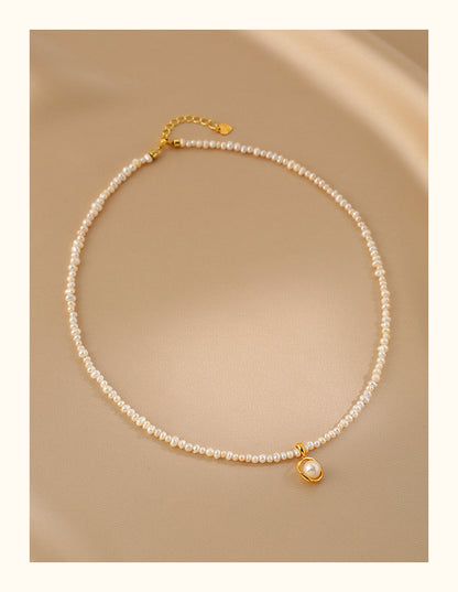 Natural freshwater pearl necklace women's fashion jewelry