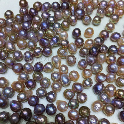 High Quality 2A Baroque White Pink Purple 9-13mm Freshwater Pearl Necklace Wholesale Small Size Loose Beads for Jewelry Making